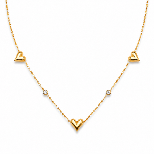 Golden Heart Whisper Necklace