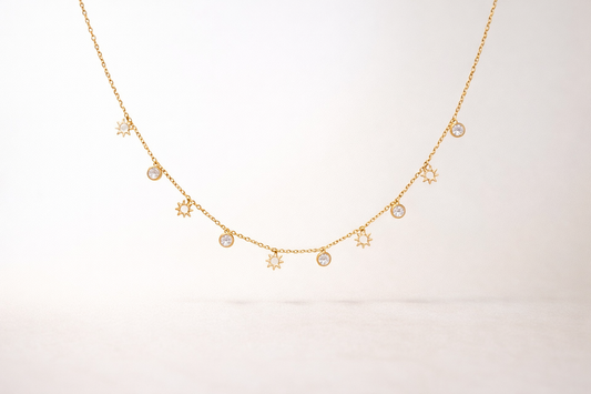 Celestial Spark Charm Necklace