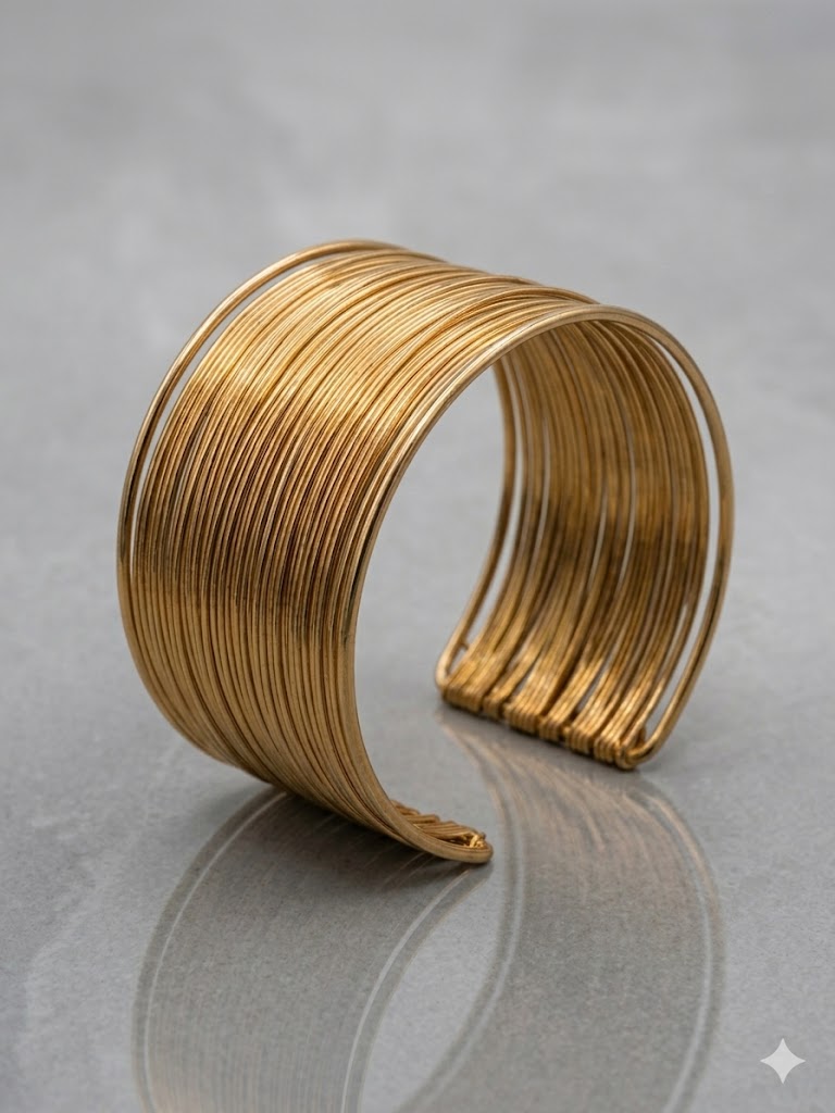 Layered Gold Cuff Bracelet