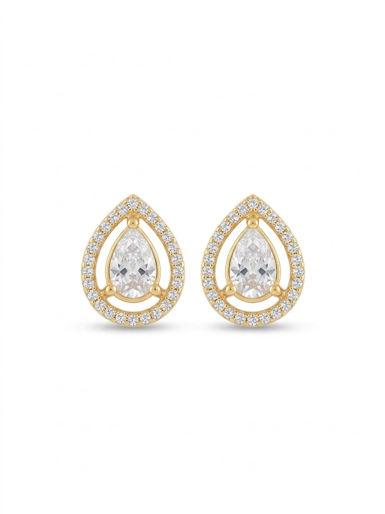 Teardrop Crystal Stud Earrings