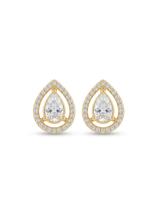Teardrop Crystal Stud Earrings